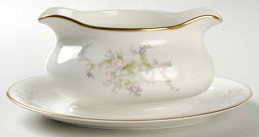 Normandy Gravy Boat with Attached Underplate by Kirk-1