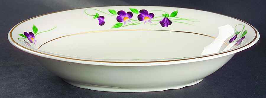 Violet 11" Oval Vegetable Bowl by Kirk-1