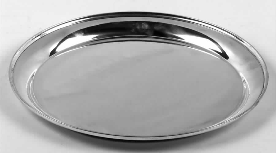 Sterling Hollowware Small Round Sterling Tray by Kirk Stieff-1