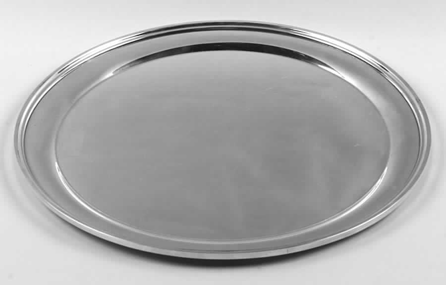 Sterling Hollowware Large Round Sterling Tray by Kirk Stieff-1