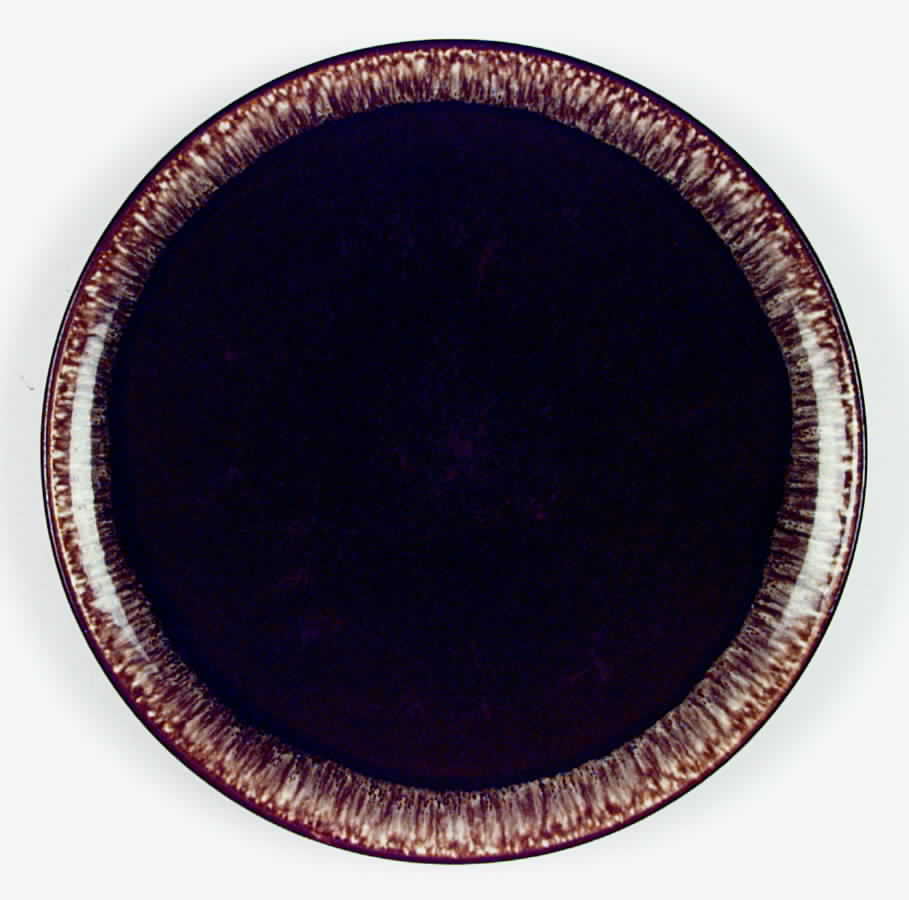 Brown Drip Dinner Plate by Kathy Kale-1