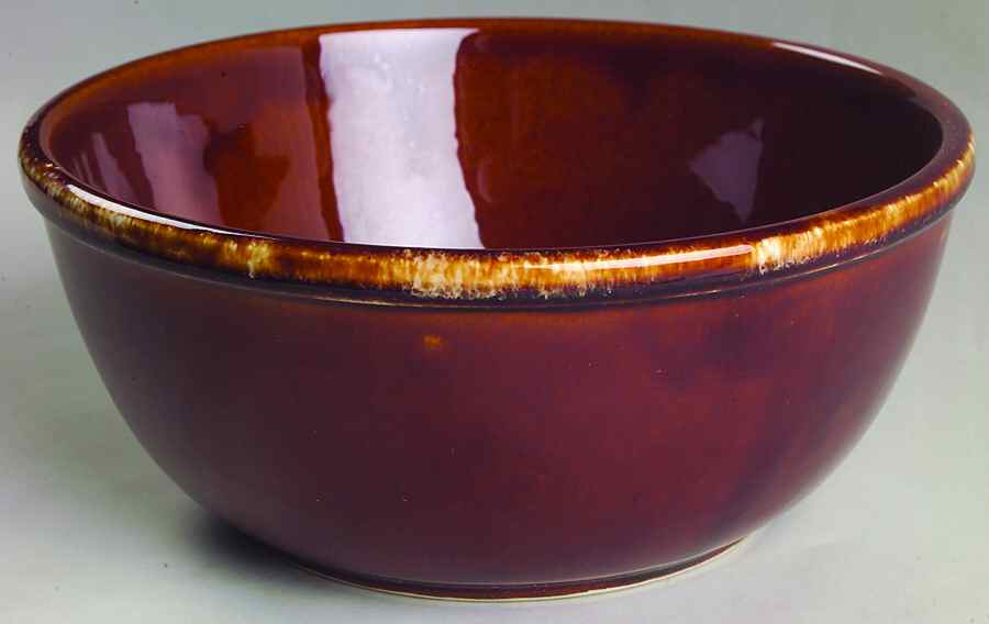 Brown Drip 8" Mixing Bowl by Kathy Kale-1