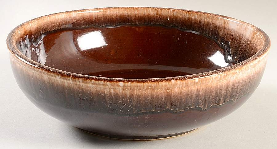 Brown Drip 11" Large Salad Serving Bowl by Kathy Kale-1