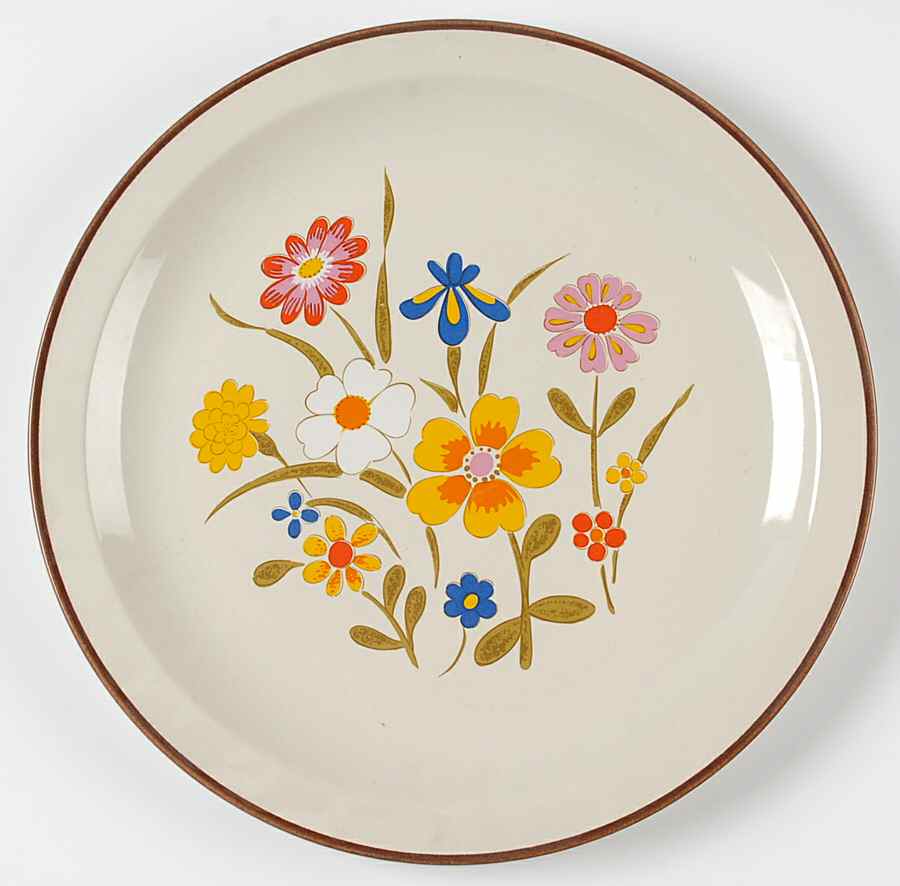 Spring Flower 12" Chop Plate (Round Platter) by Kanney-1