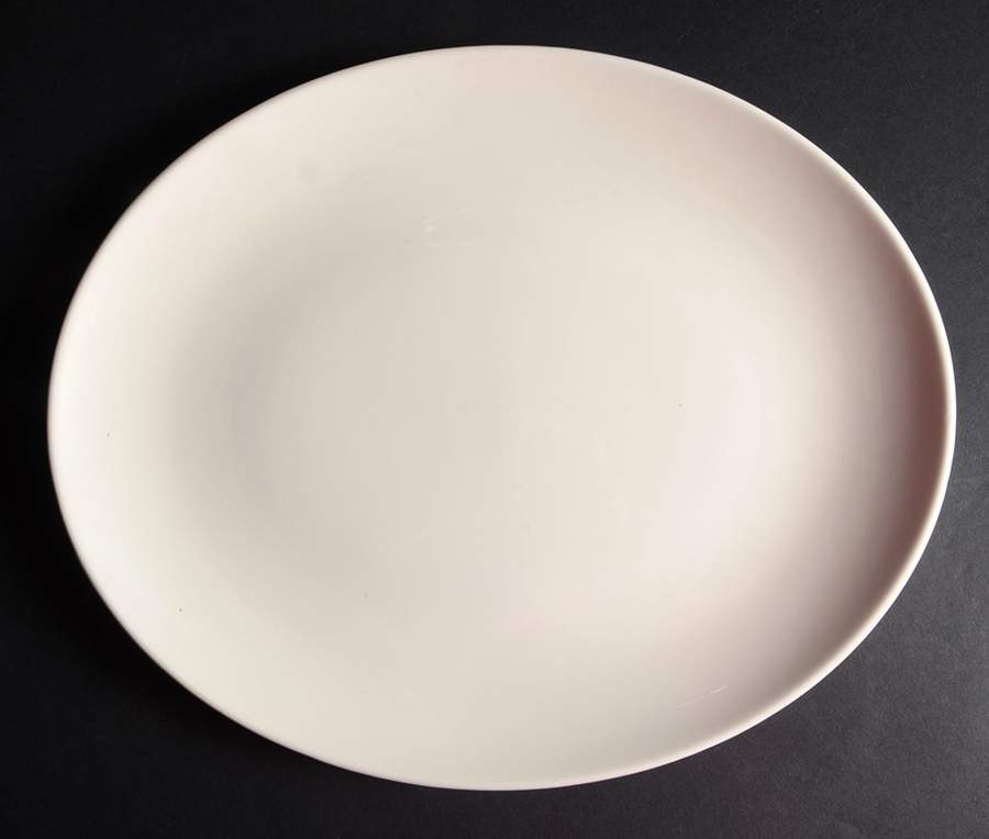 Antique White 14" Oval Serving Platter by Edwin Knowles-1