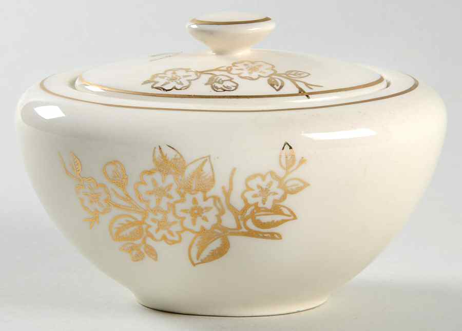 Apple Blossom Sugar Bowl & Lid by Edwin Knowles-1