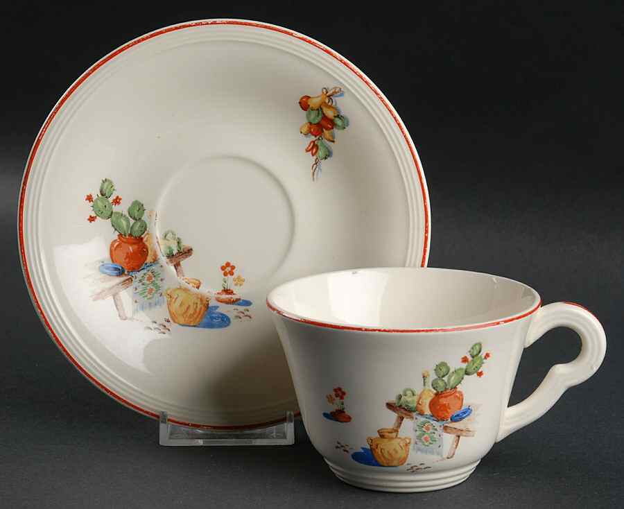 Bench Flat Cup & Saucer Set by Edwin Knowles-1