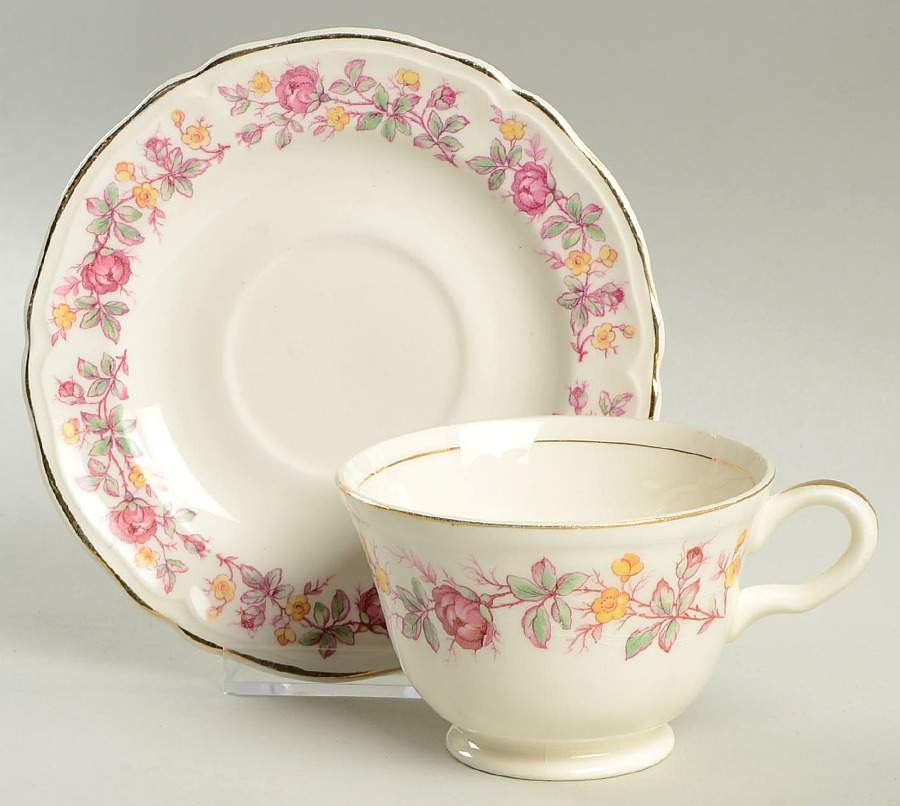 Berkeley Footed Cup & Saucer Set by Edwin Knowles-1