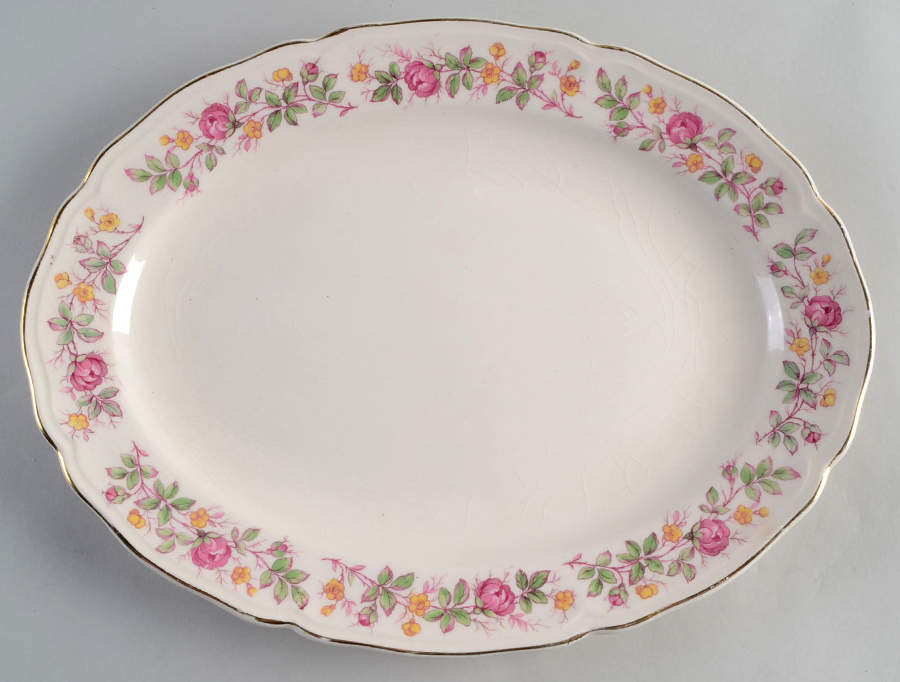 Berkeley 13" Oval Serving Platter by Edwin Knowles-1