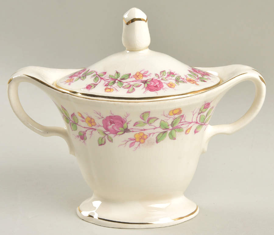 Berkeley Sugar Bowl & Lid by Edwin Knowles-1