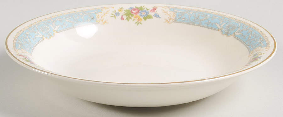 Blue Dawn Rim Soup Bowl by Edwin Knowles-1