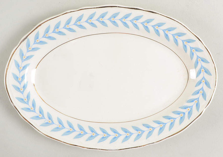 Blue Laurel Relish/Gravy Underplate by Edwin Knowles-1