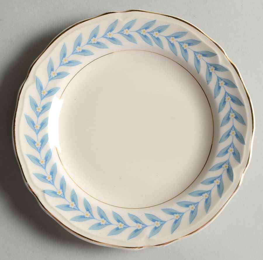 Blue Laurel Bread & Butter Plate by Edwin Knowles-1