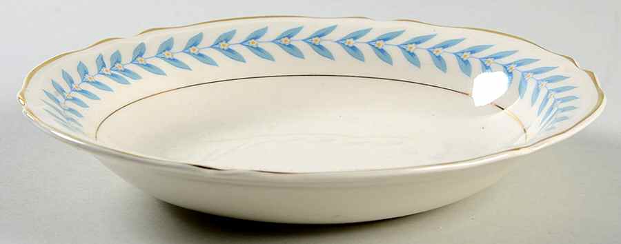Blue Laurel Coupe Soup Bowl by Edwin Knowles-1