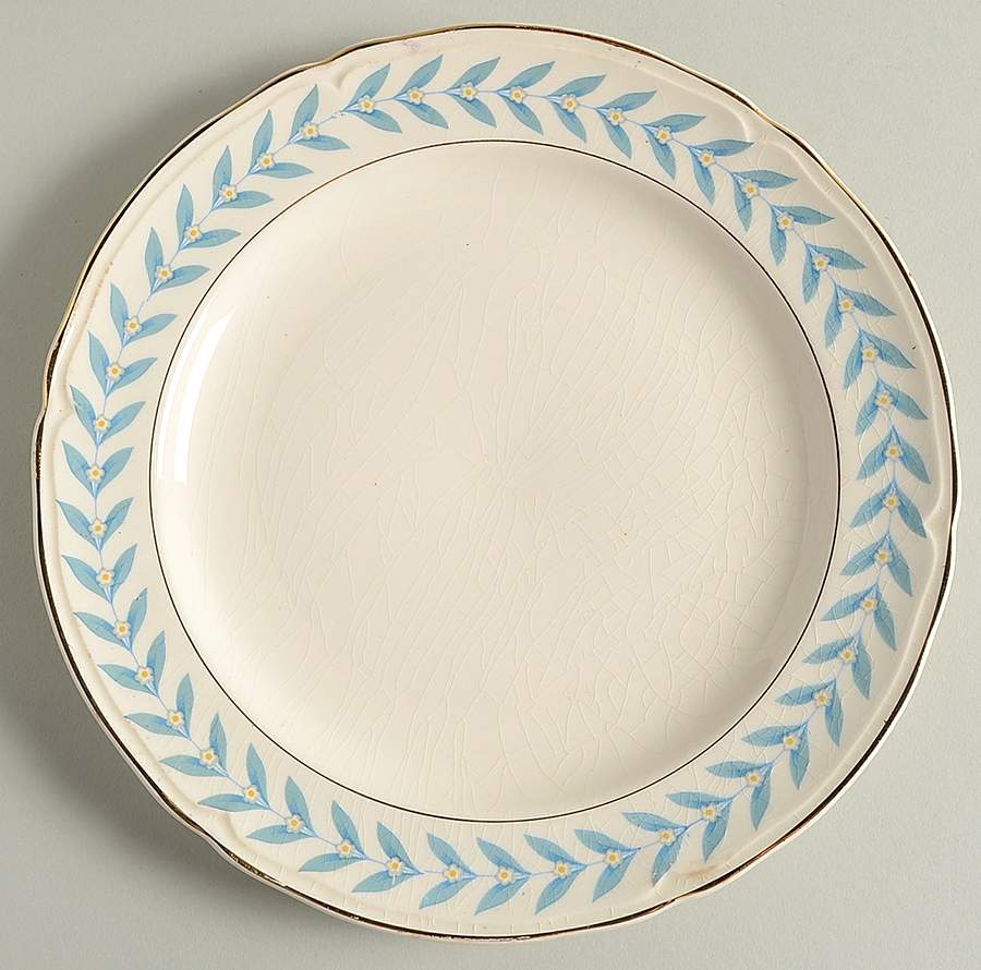 Blue Laurel Salad Plate by Edwin Knowles-1