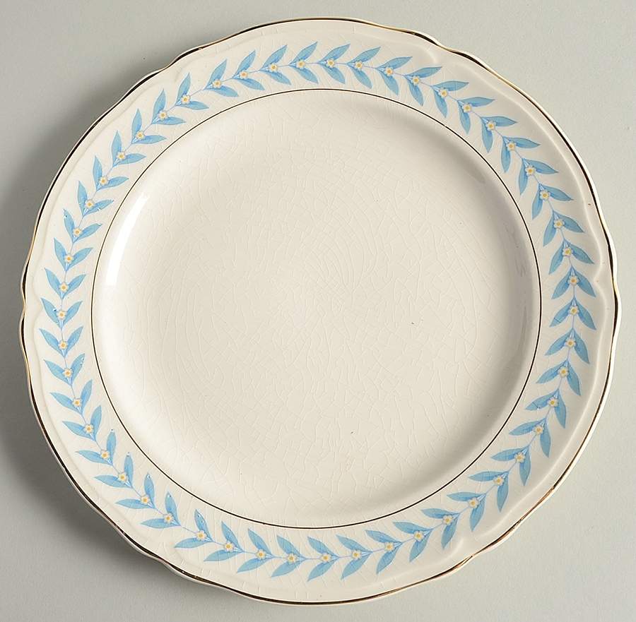 Blue Laurel Luncheon Plate by Edwin Knowles-1