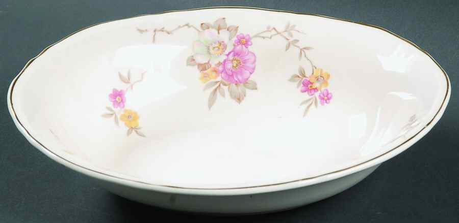Blossom Time 9" Oval Vegetable Bowl by Edwin Knowles-1