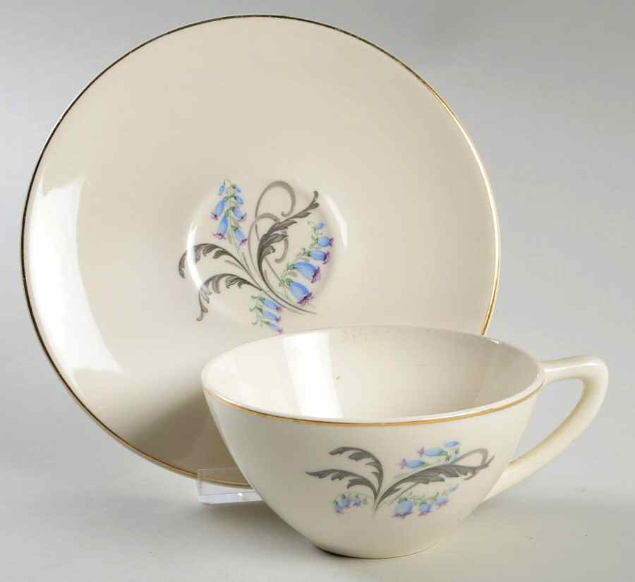 Bluebells Flat Cup & Saucer Set by Edwin Knowles-1