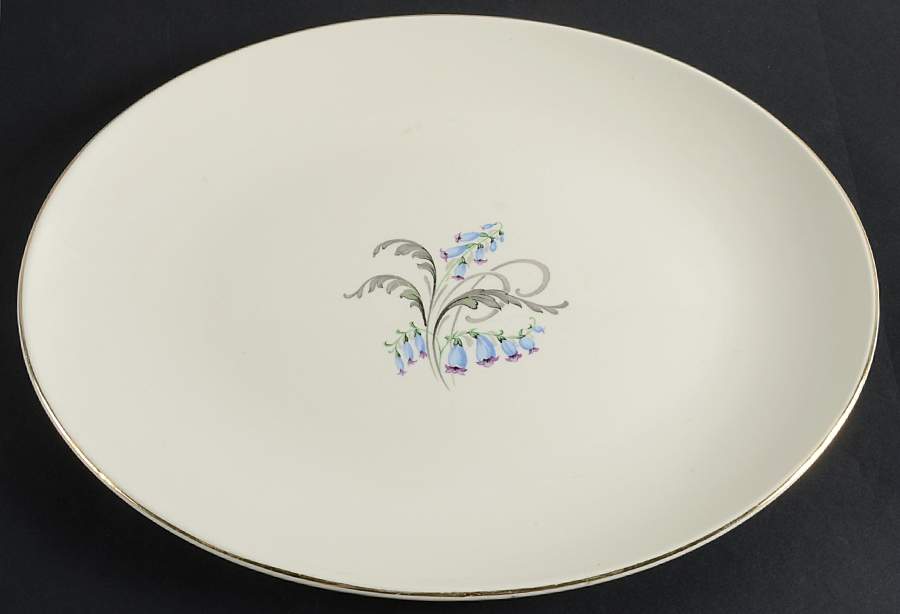 Bluebells 14" Oval Serving Platter by Edwin Knowles-1