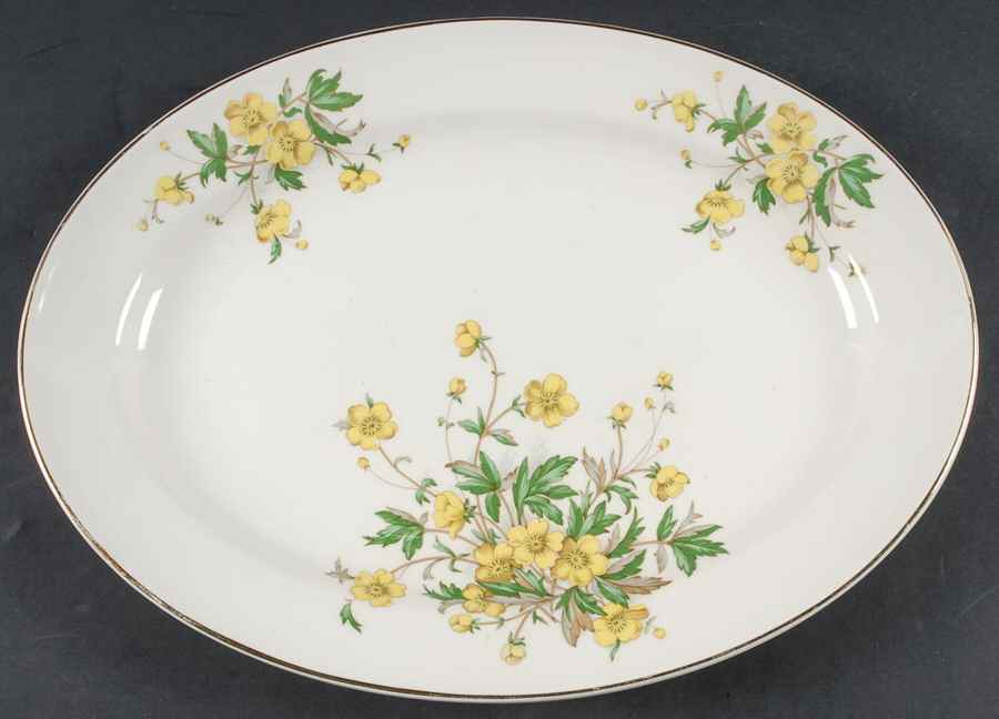 Buttercup 13" Oval Serving Platter by Edwin Knowles-1