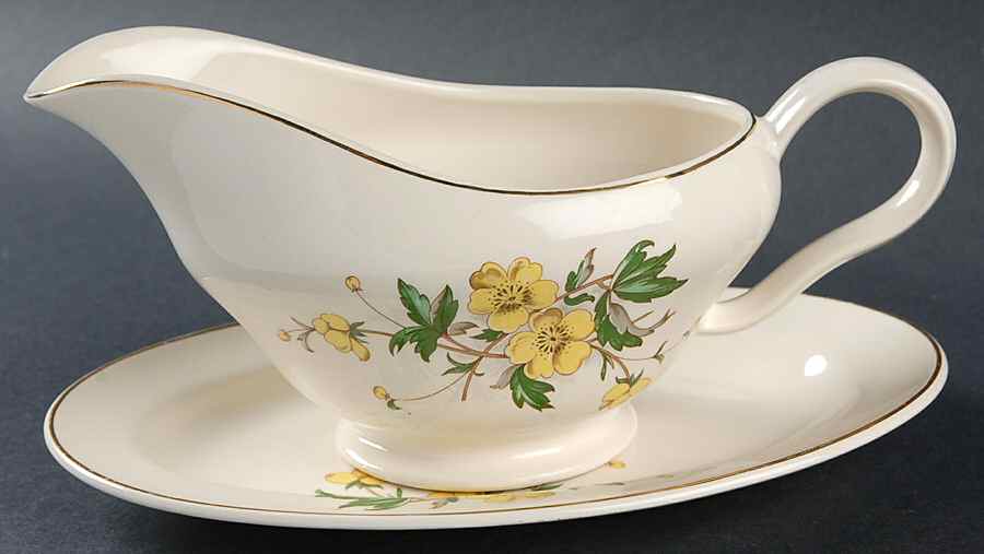 Buttercup Gravy Boat & Underplate/Relish by Edwin Knowles-1