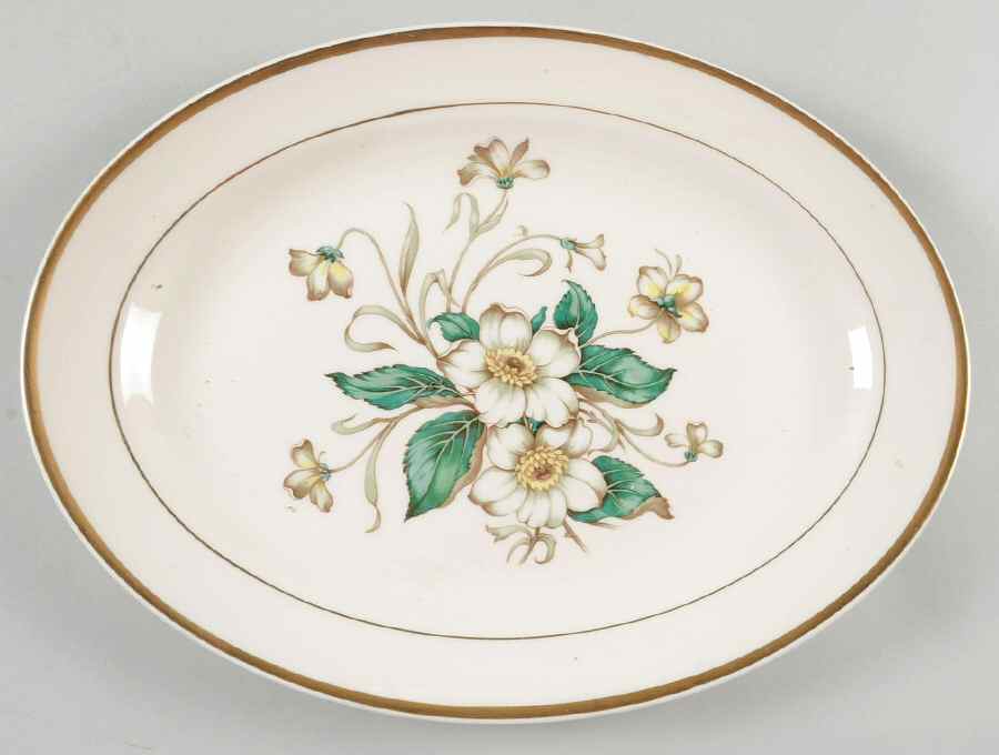 Carolina 12" Oval Serving Platter by Edwin Knowles-1