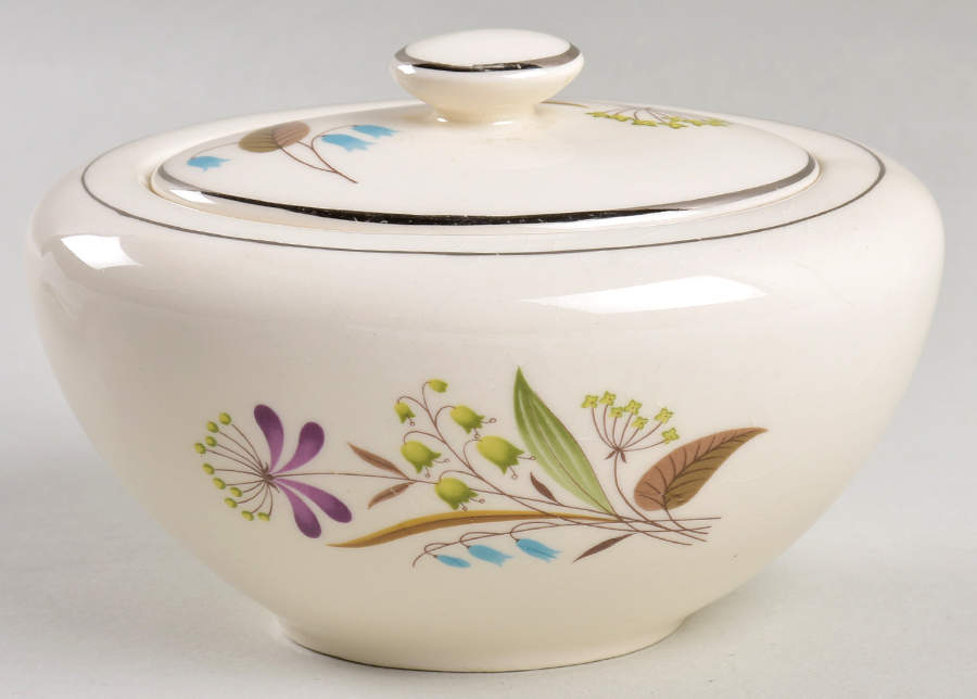 Chalet Sugar Bowl & Lid by Edwin Knowles-1