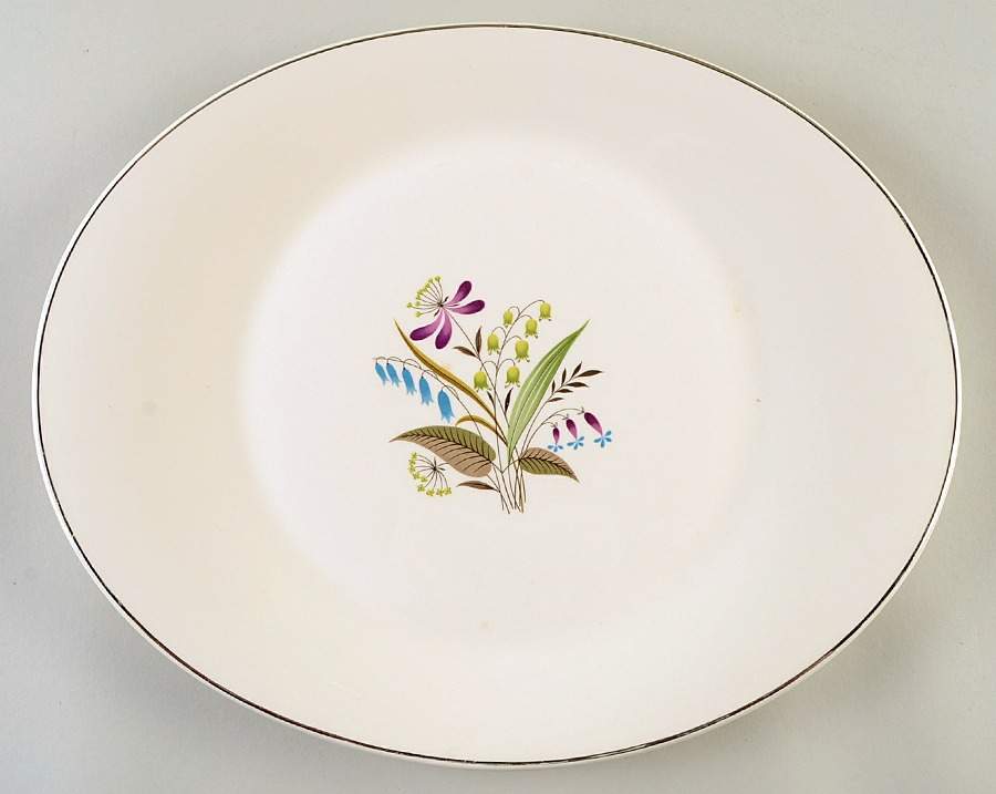 Chalet 14" Oval Serving Platter by Edwin Knowles-1