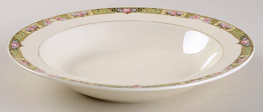 Chartreuse Rim Soup Bowl by Edwin Knowles-1