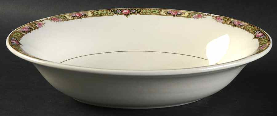 Chartreuse 9" Oval Vegetable Bowl by Edwin Knowles-1