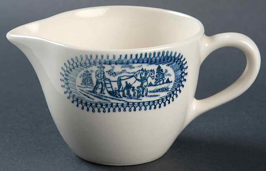 Country Life Blue Creamer by Edwin Knowles-1