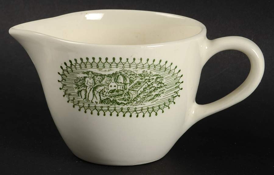 Country Life Green Creamer by Edwin Knowles-1