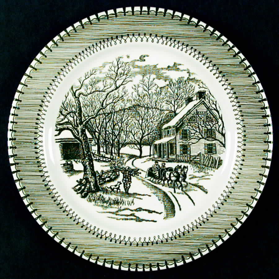 Country Life Green Dinner Plate by Edwin Knowles-1