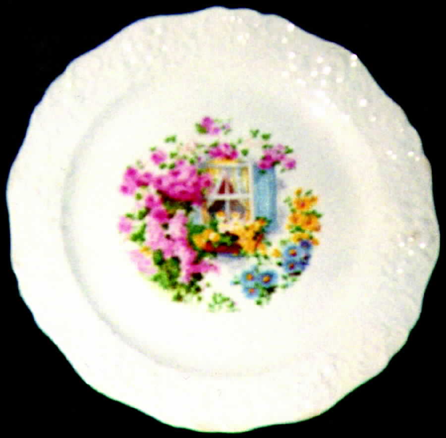 Cottage Window Dinner Plate by Edwin Knowles-1