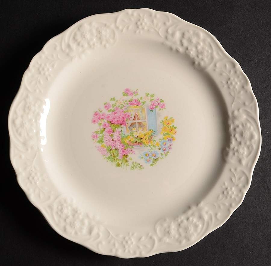 Cottage Window Bread & Butter Plate by Edwin Knowles-1