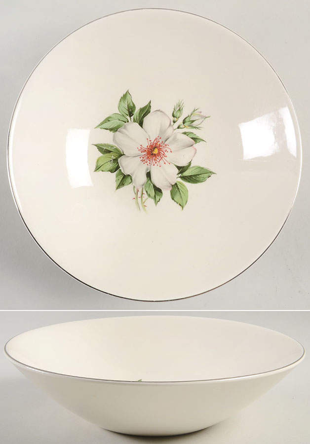 Damask Rose 9" Round Vegetable Bowl by Edwin Knowles-1
