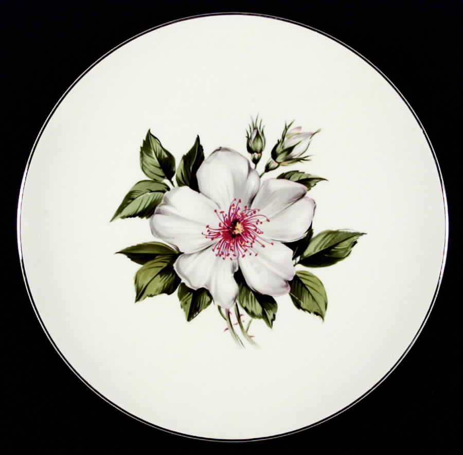 Damask Rose Dinner Plate by Edwin Knowles-1