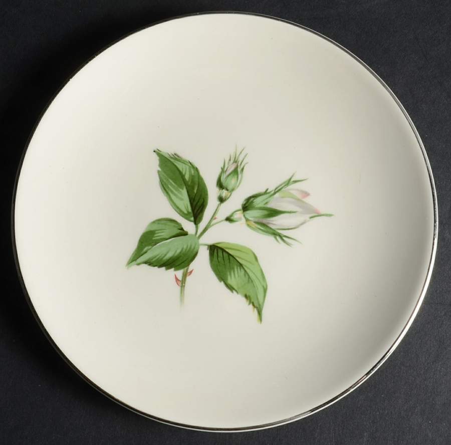Damask Rose Bread & Butter Plate by Edwin Knowles-1
