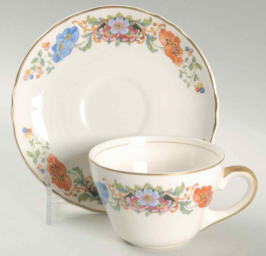 Duchess Flat Cup & Saucer Set by Knowles, Taylor & Knowles-1