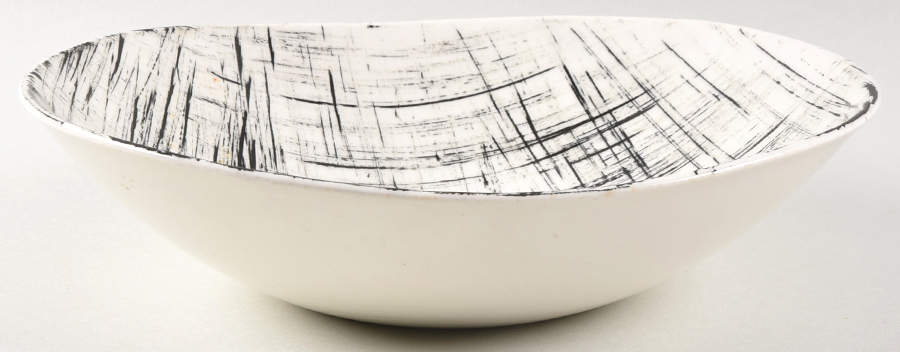 Ebonette 9" Oval Vegetable Bowl by Edwin Knowles-1