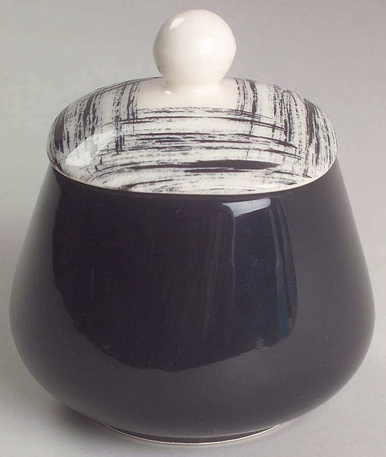 Ebonette Sugar Bowl & Lid by Edwin Knowles-1
