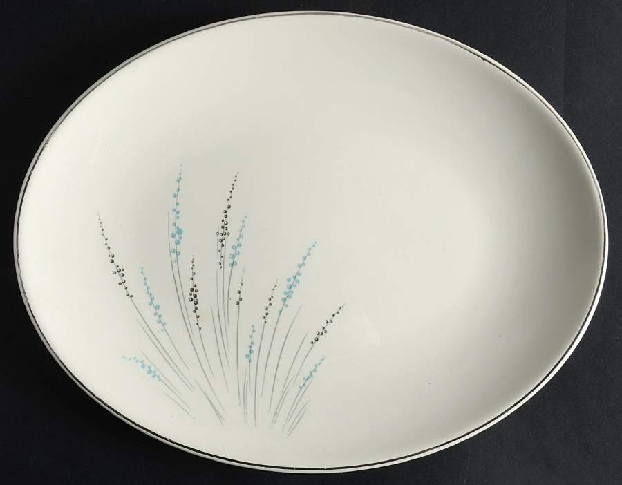 Fantasy 12" Oval Serving Platter by Edwin Knowles-1