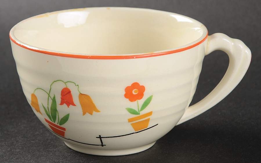 Flower Pots (Yorktowne) Flat Cup by Edwin Knowles-1