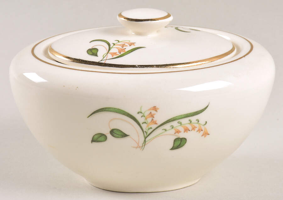 Forsythia Sugar Bowl & Lid by Edwin Knowles-1