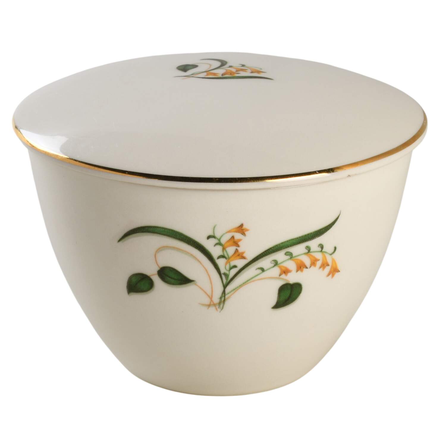 Forsythia Sugar Bowl & Lid by Edwin Knowles-1
