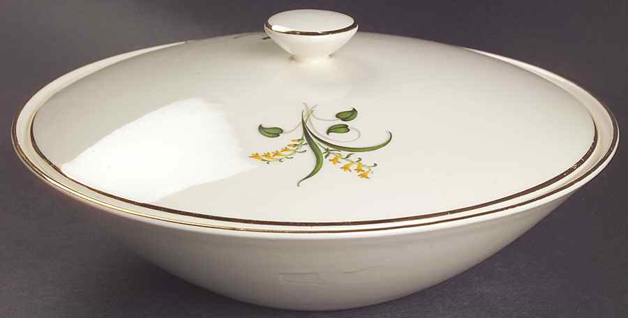 Forsythia Round Covered Vegetable by Edwin Knowles-1
