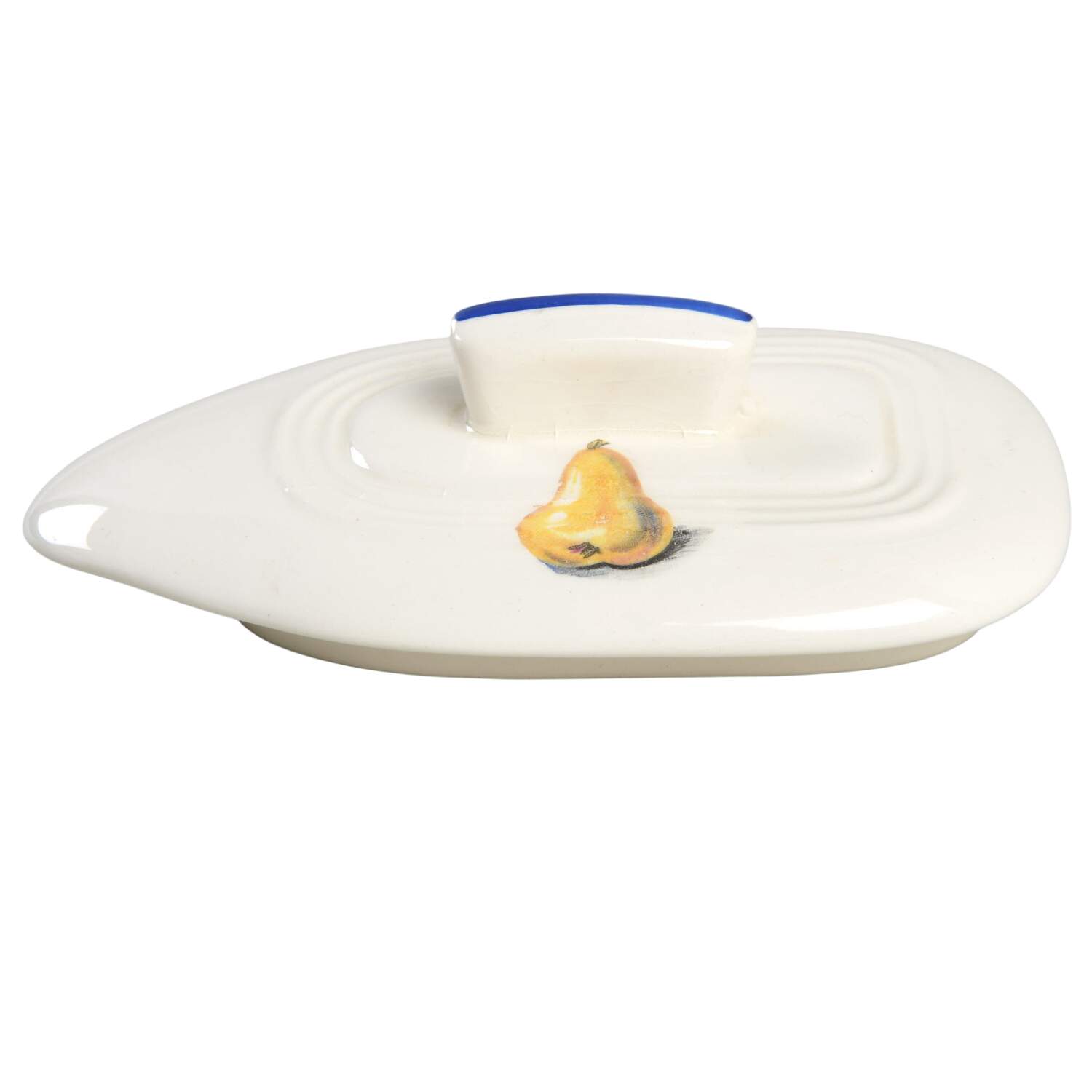 Fruits (Inner Blue Verge) Lid for Large Syrup by Edwin Knowles-1