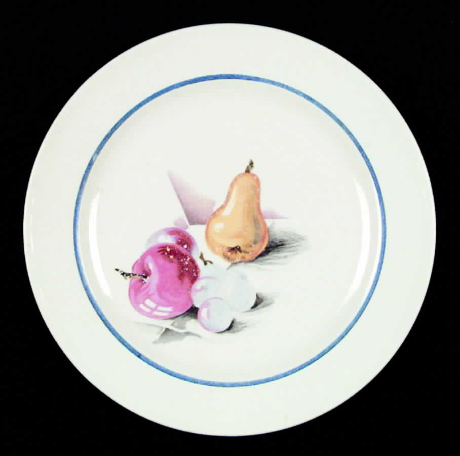 Fruits (Inner Blue Verge) Salad Plate by Edwin Knowles-1