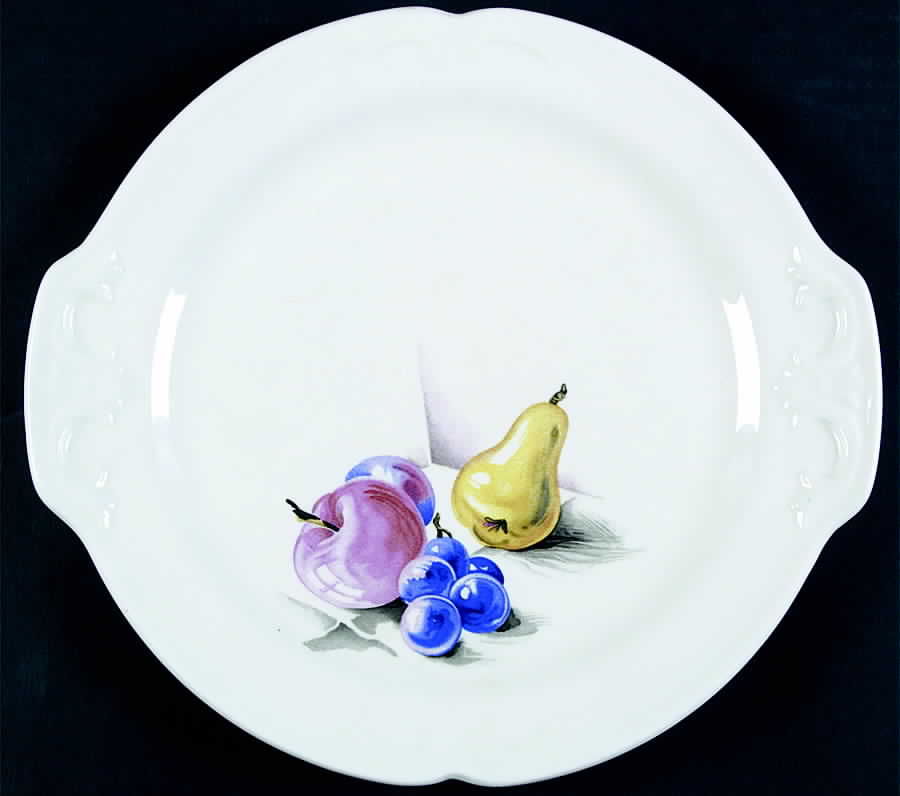 Fruits (Utilityware) Handled Cake Plate by Edwin Knowles-1