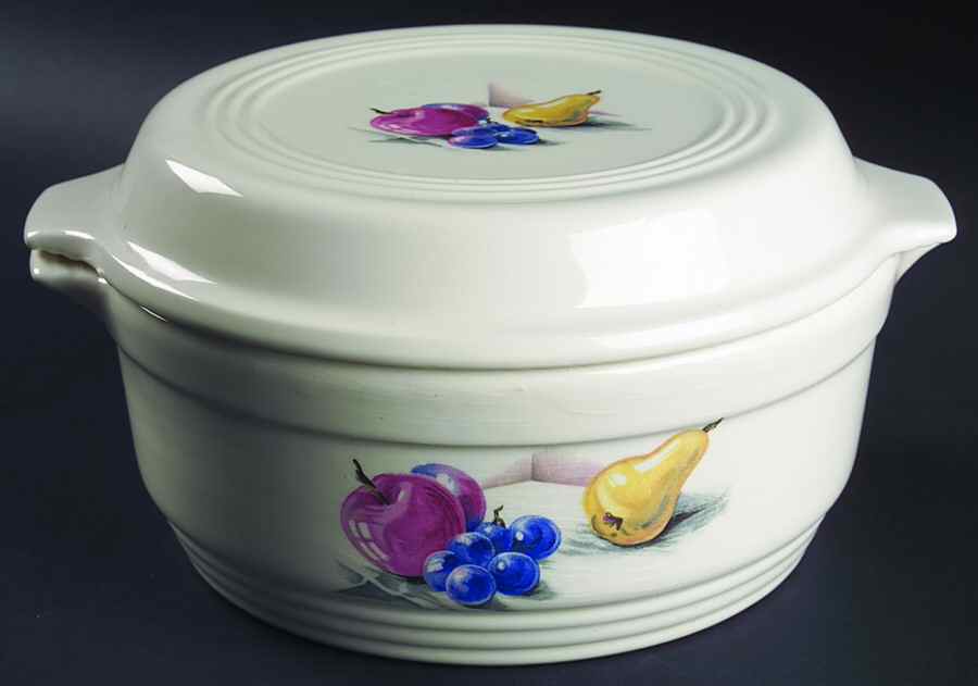 Fruits (Utilityware) 2 Qt Round Covered Casserole by Edwin Knowles-1